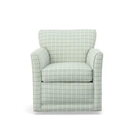 Times Square Upholstered Swivel Chair with Track Arm